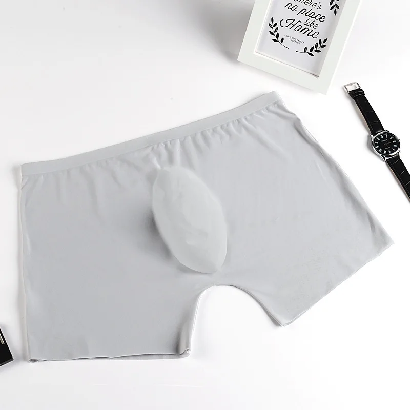 Новые сексуальные мужские боксеры тонкие из ледяного шелка без следов u образные