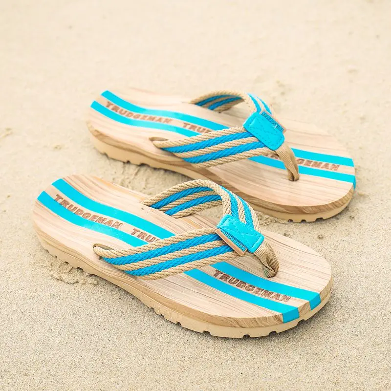Light Blue Eagsouni/ г.; Летняя женская обувь; модные Вьетнамки; пляжные домашние тапочки для пар - Цвет: Light Blue