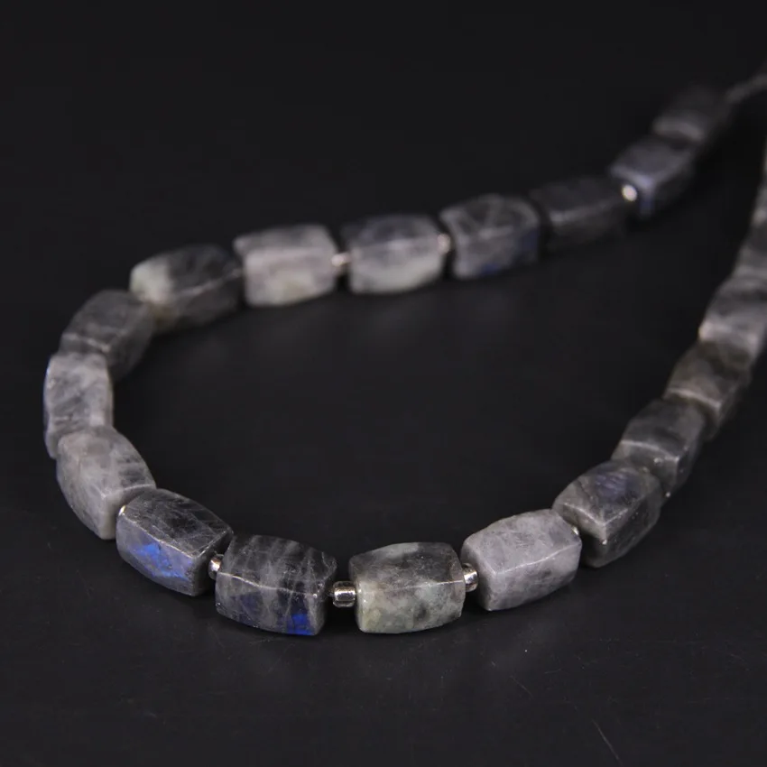 

21pcs/strand,Natural Flash Labradorite Faceted Cube Nugget Pendant Beads,Cut Rough Stone DIY Necklace Bracelet Jewels Making