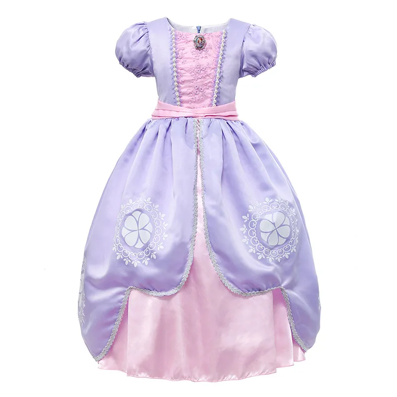 Princess Sofia ZT116 PaMaBa/Детская зеленая летняя одежда принцессы Анны; маскарадный костюм принцессы и лягушки тианы; платья Спящей красавицы Рапунцель для девочек - Цвет: Princess Sofia ZT116