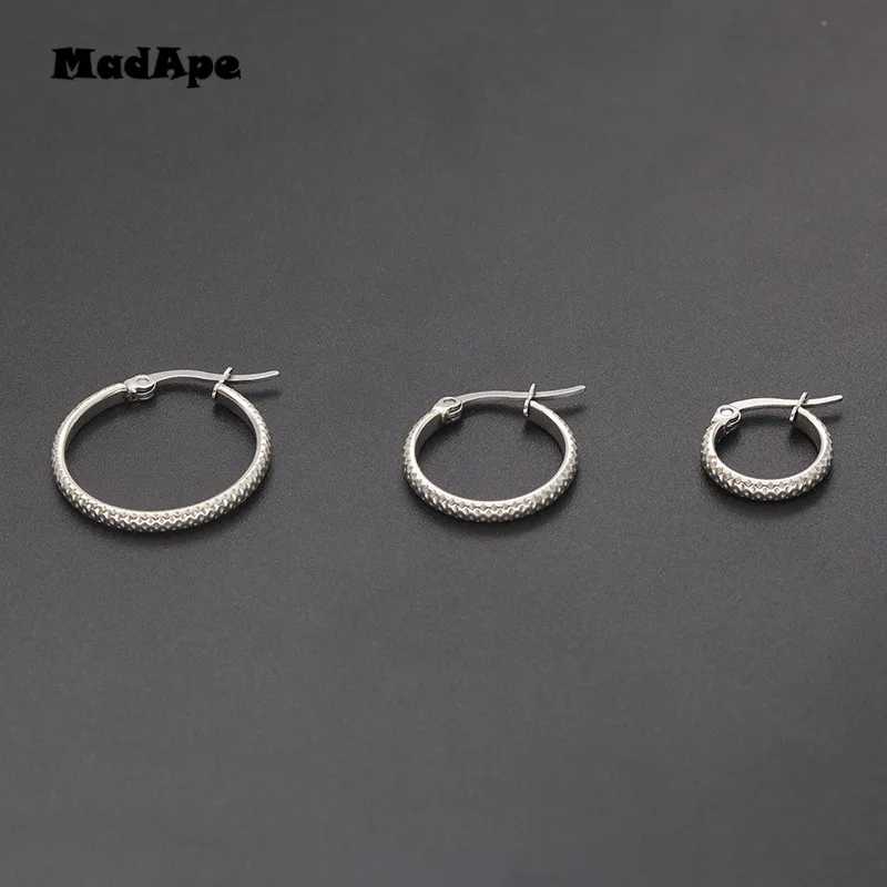 Лидер продаж 2019 классические модные женские серьги кольца MadApe из нержавеющей