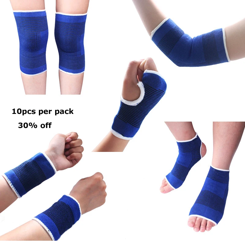 

10 шт./упак. спортивные гольфы Поддержка локтя защита COYOCO фирменные дышащие наколенники снять артрит бандаж наколенник синий
