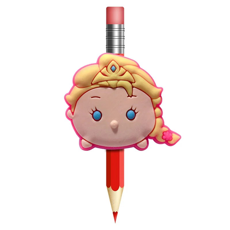 P8027-07 8 шт./партия Kawaii рисунки из мультфильма ПВХ наконечники на карандаш DIY ручка для эмбоссинга Аксессуары Шапки карандаш ручки школьные офисные Канцелярские Товары для детей Подарки - Цвет: P8027-07