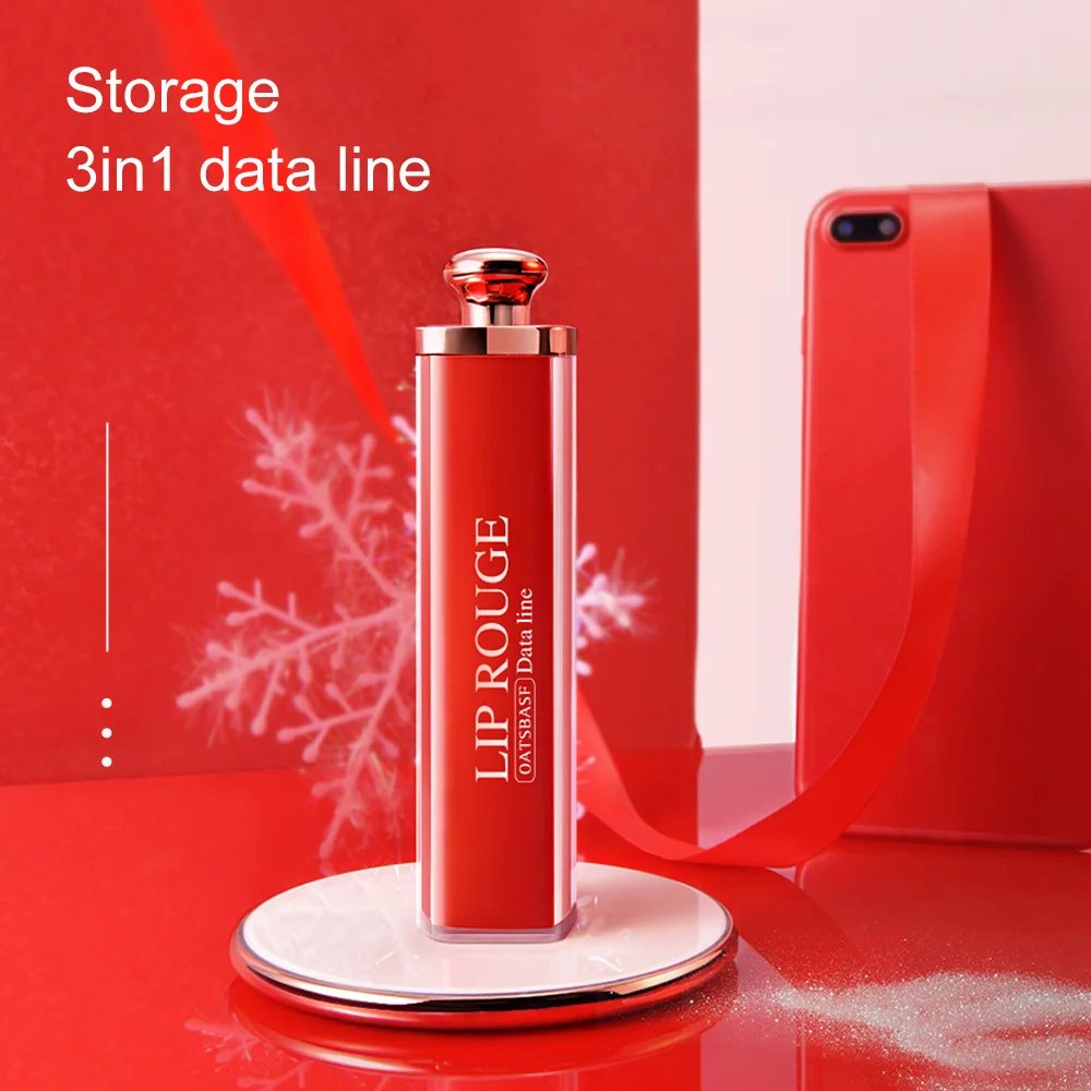 Oatsbasf 3 в 1 Micro USB Тип C кабель для iPhone X 8 7 6 Дизайн Помады скрытый Xiaomi Huawei Samsung|Кабели