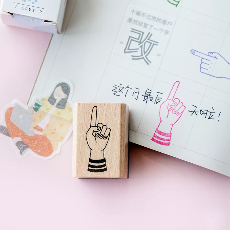 XINAHER винтажные жесты штамп DIY деревянные и резиновые штампы для скрапбукинга канцелярские товары Скрапбукинг Стандартный штамп