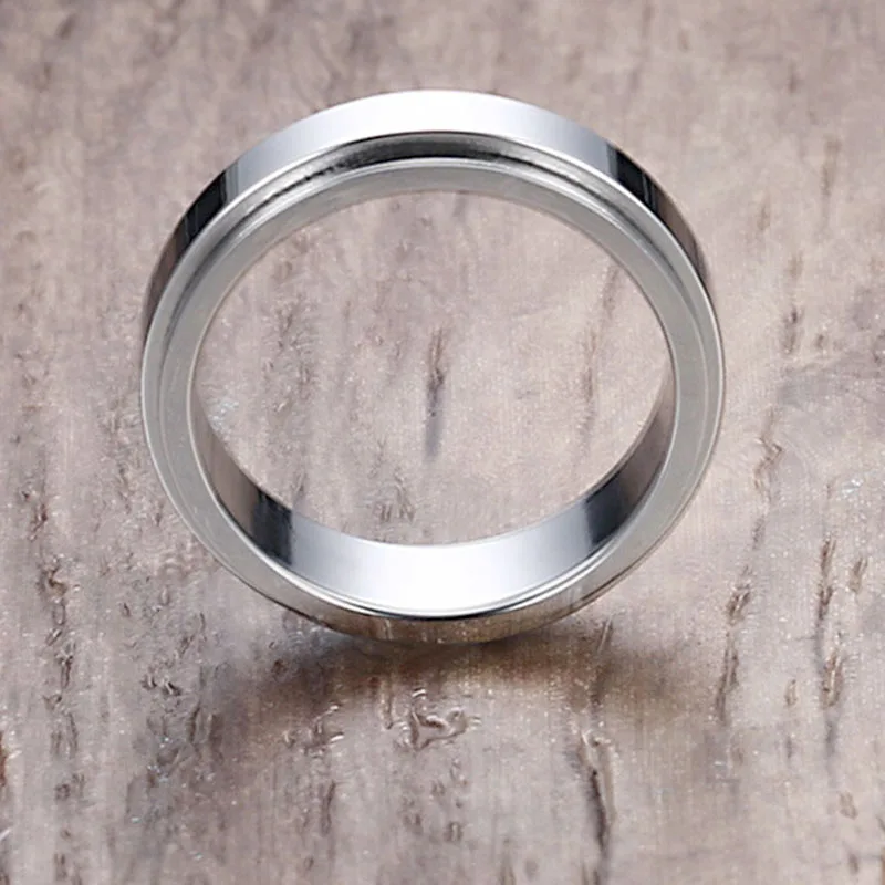 Женский и мужской модный Спиннер из нержавеющей стали 6 мм золотого/серебряного