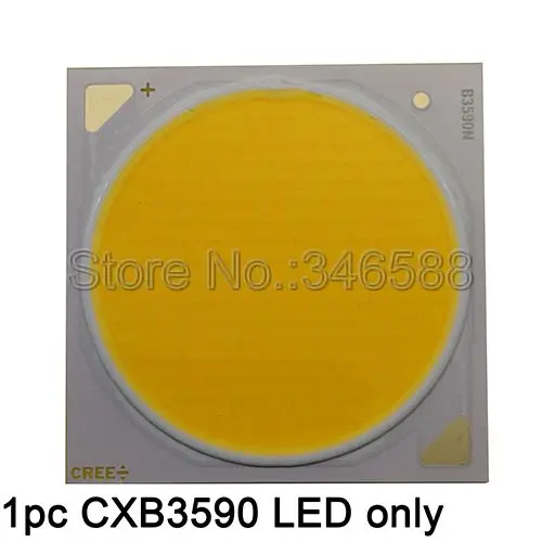 CREE CXB3590 COB светодиодный светильник для выращивания DIY модуль светодиодный светильник для выращивания растений для помещений идеальный стальной держатель MEANWELL драйвер 100 мм стеклянный объектив - Испускаемый цвет: CXB3590 LED Only