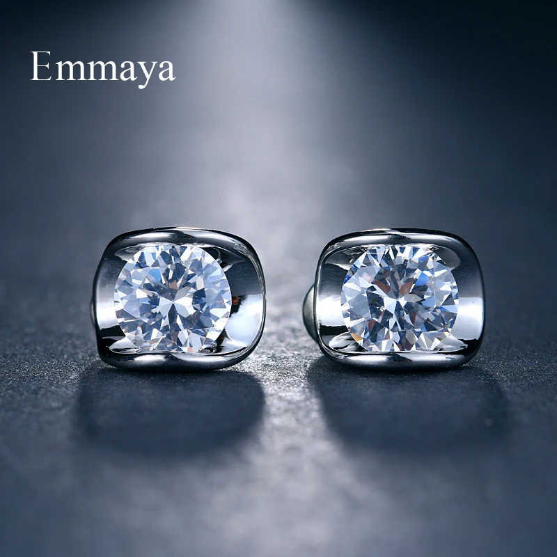 Серьги-гвоздики Emmaya Fshion в виде гороха женские подарочные украшения с кубическим