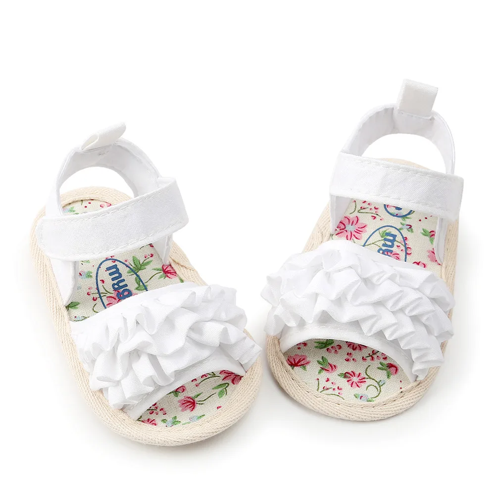 Летние милые сандалии с цветами для маленьких девочек повседневная обувь