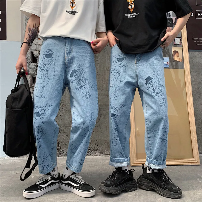 Унисекс бойфренд джинсы для женщин мотобрюки демисезонный повседневное сладкий