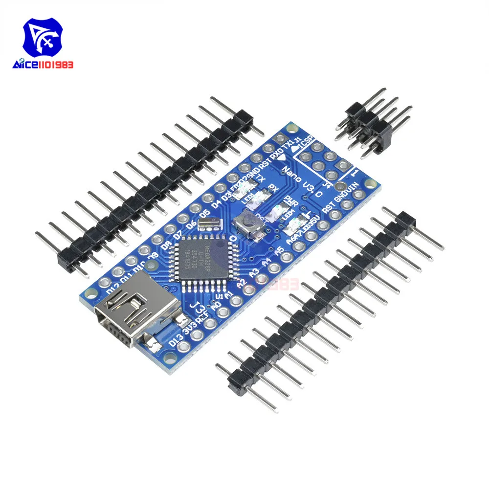Плата микроконтроллера welless Nano V3.0 Mini USB ATmega328 5 в 16 м модуль для Arduino оригинальный