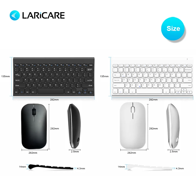 Набор беспроводной клавиатуры и мыши LARICARE для работы в офисе прост