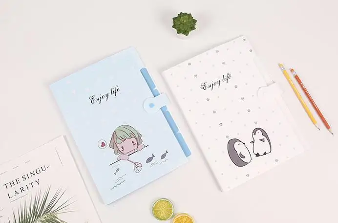 1 шт. Kawaii A4 животное Пингвин жираф Свинья бумажная папка для документов Сумки Канцелярские прочные портфели органайзер для файлов, папок