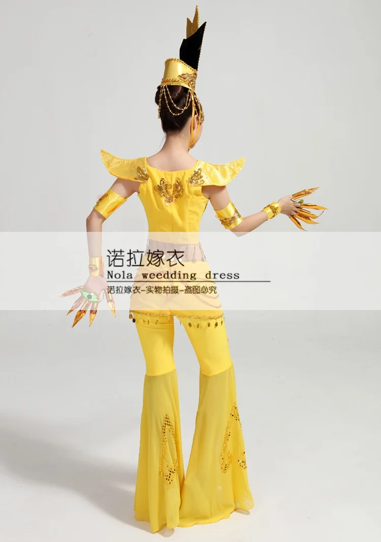 Hanfu танцевальные костюмы китайский народный танец тысячи гуанин миф Весенний фестиваль костюм дунхуан Летающий танец