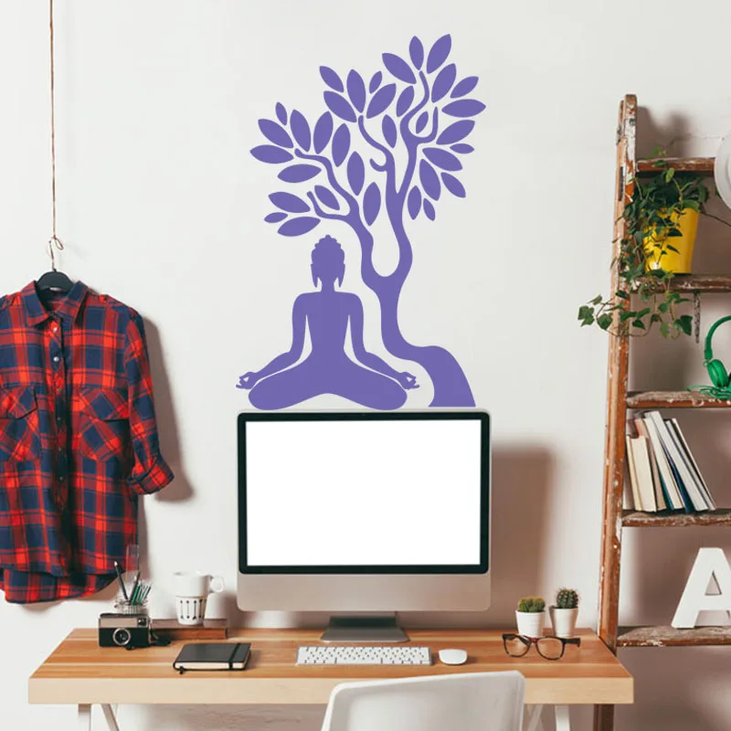Художественный новый дизайн домашний декор виниловые наклейки на стену Будды и
