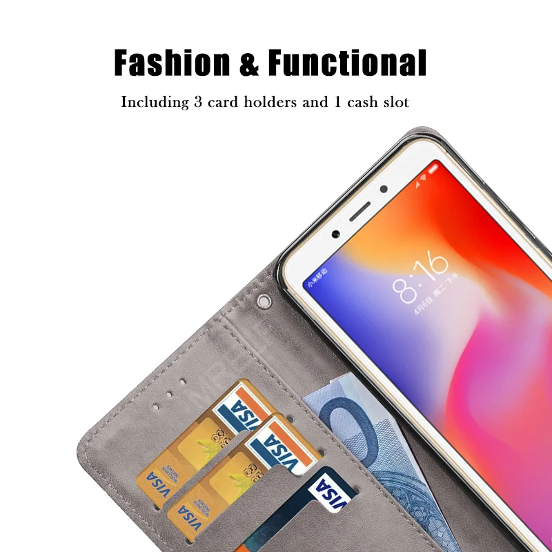 Чехол-бумажник MRELF для Xiaomi Redmi 6A кожаный чехол из искусственной кожи Модный Datura