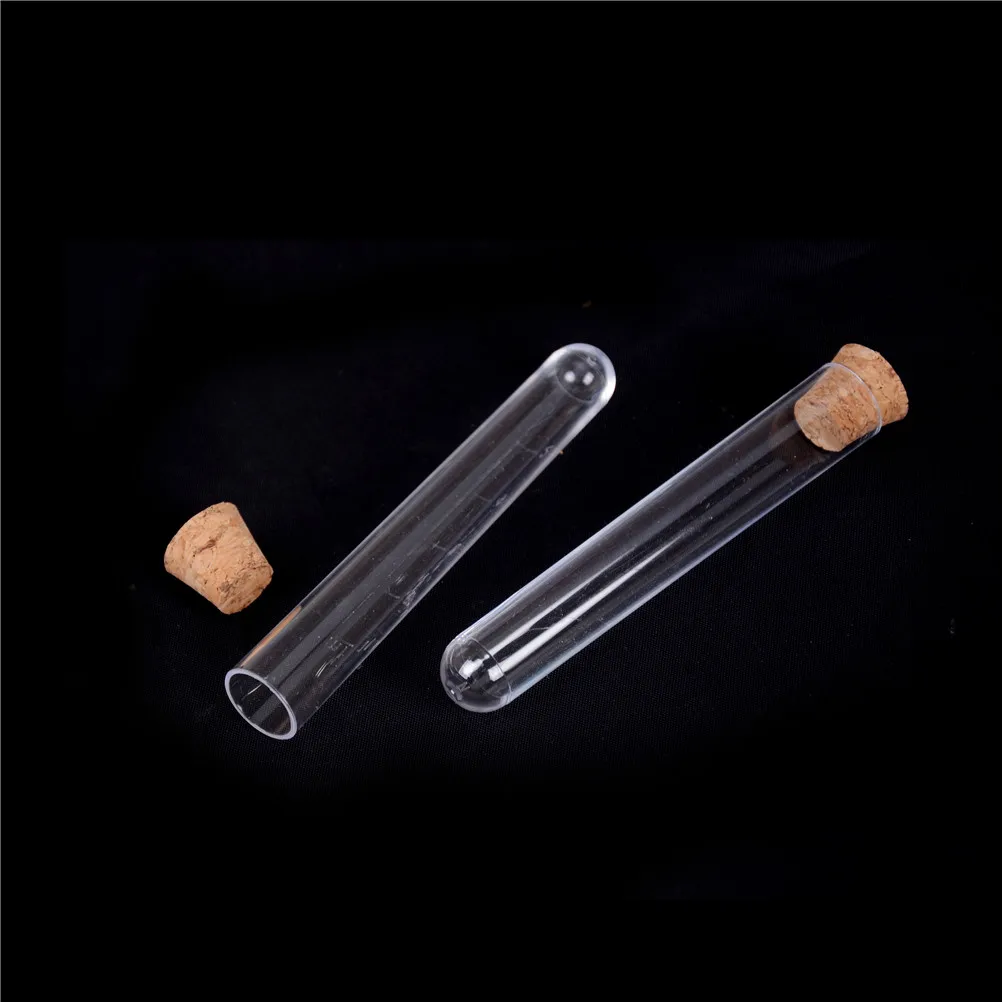 

10pcs 16.5*105mm Plastic Test Tube With Cork Clear , Wedding Favor Gift Tube
