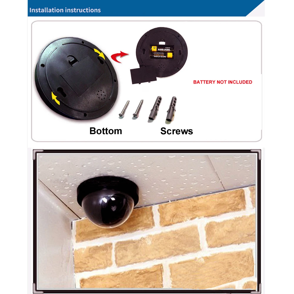 Мини камера видеонаблюдения поддельная пустышка безопасности светодиодный