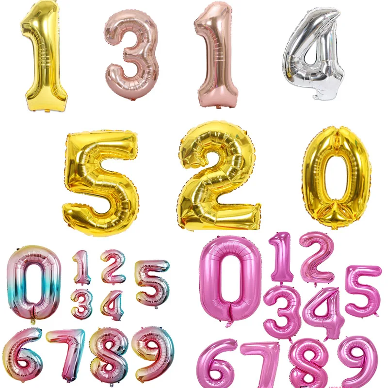 Воздушный шар из фольги с цифрами 32 дюйма|Воздушные шары и аксессуары| |