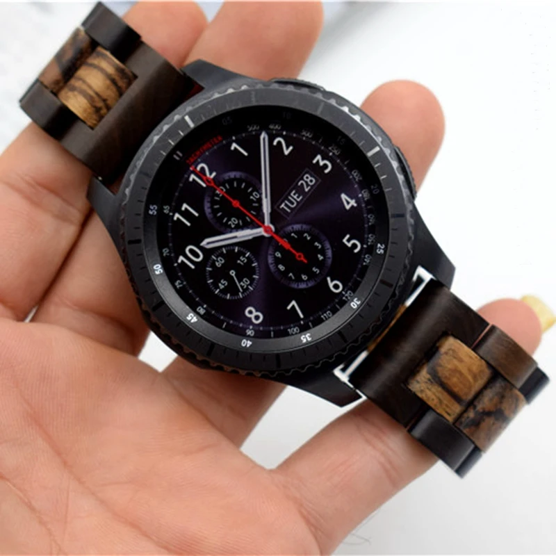 Ремешки для часов из натурального дерева ручной работы для samsung gear S3 Classic Frontier 22 мм Ремешки для наручных часов для samsung Galaxy Watch Bracelet