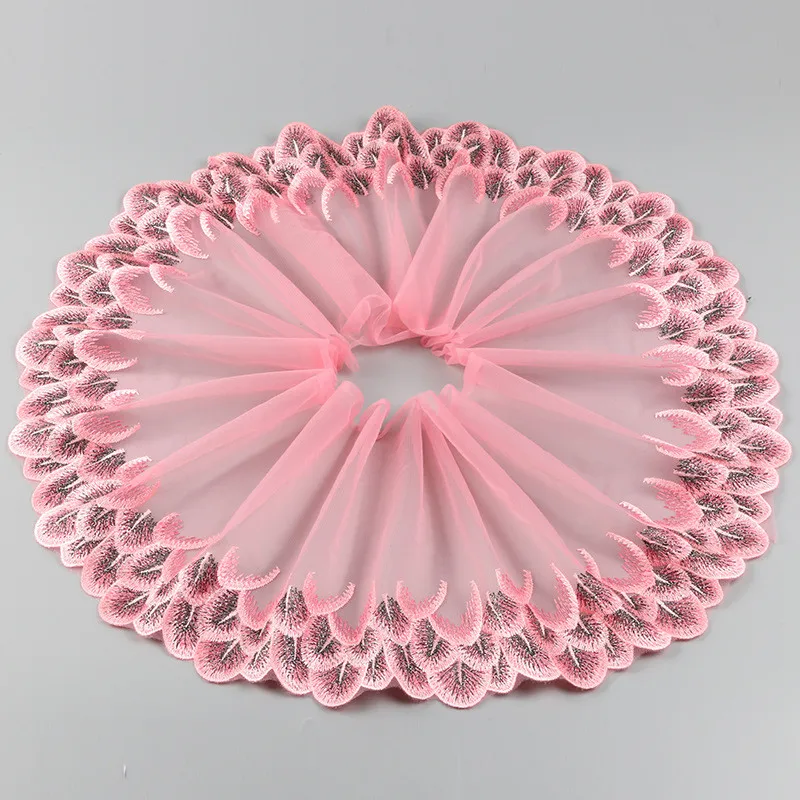 1 м/лот ширина 20 см ручная работа гипюр вышивка кружевная отделка хвостик перо