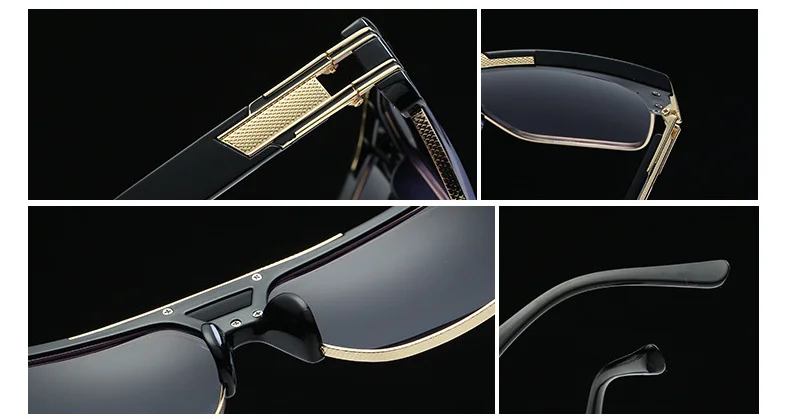 Модные Винтаж негабаритных квадратные Очки Для женщин Марка Золото прозрачные