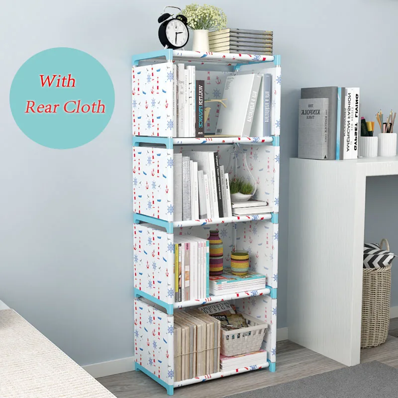 Kaidi 4 слоя простая современная студенческая детская книжная полка с задней тканью