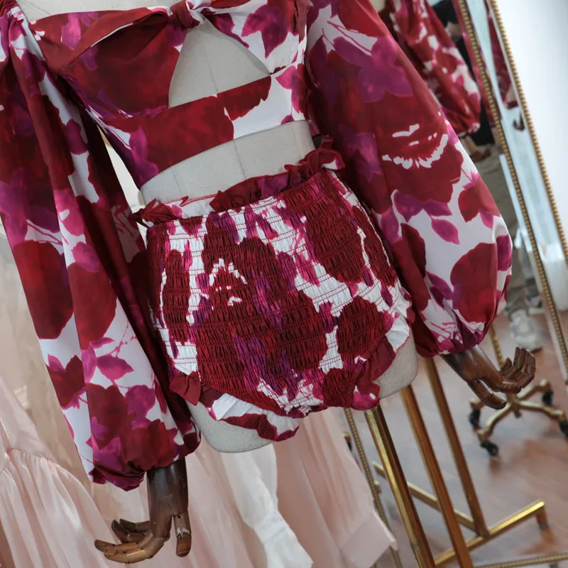 2019 Модный женский комплект из двух предметов комбинезон сексуальный топ пляжные