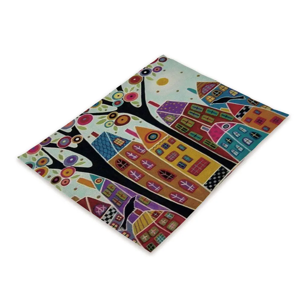CD13-4 Nordic Kitchen Table Mats Flower American Placemats Cup Coaster Rectangle Kitchen Placemat Doily Manteles Individuales De Mesa - Цвет: CD13-4