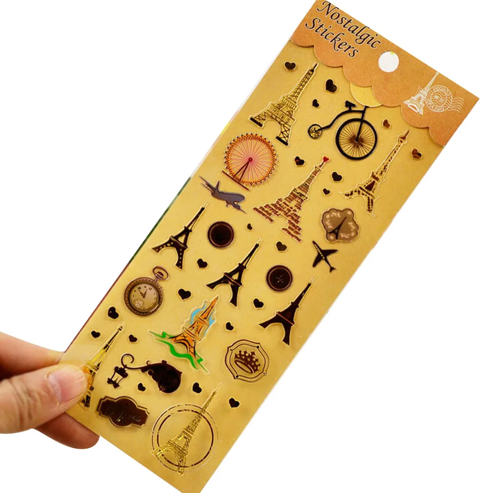 Милый дневник стикер скрапбук украшение позолота + ПВХ башня животное кошка/сова