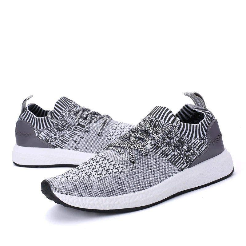 Кроссовки мужские сетчатые без шнуровки брендовые сникерсы дышащие лоферы