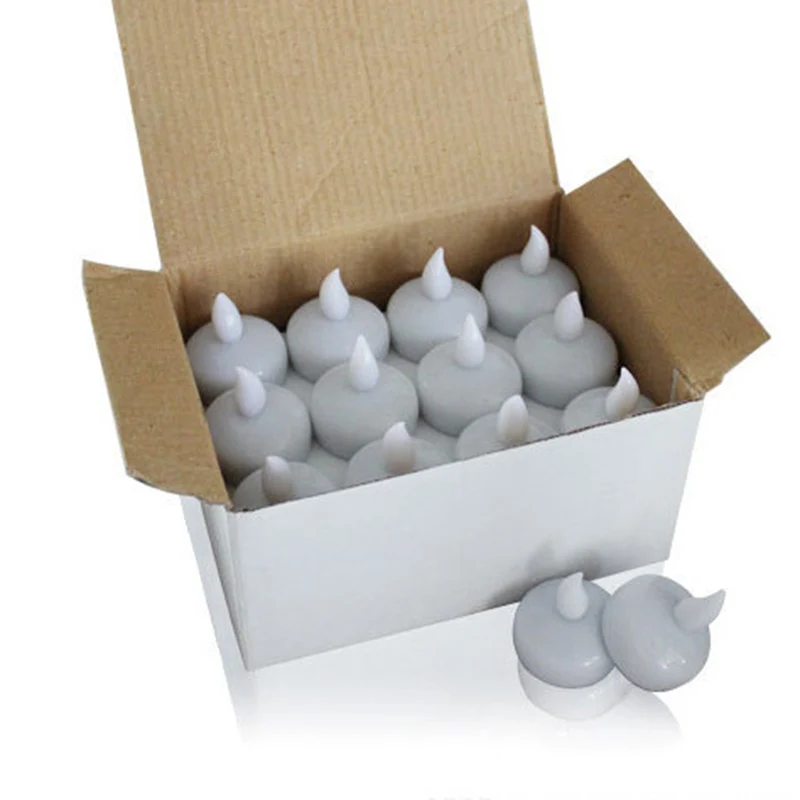 12 шт. плавающая свеча лампа Led чайный светильник свечи свадьба Лотос день