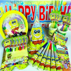 spongbob Винни Пух София МакКвин замороженный С Днем Рождения вечерние дети украшение партии Вечерние набор партии Вечерние Свадебная вечеринка наборы; детский душ пользу - Цвет: spongbob