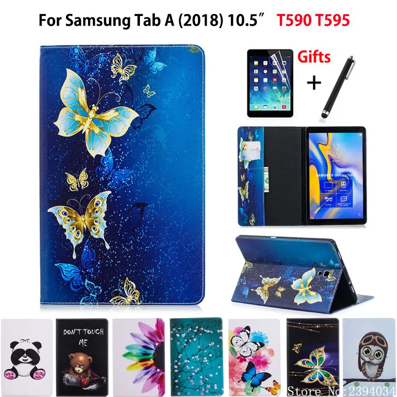Чехол для Samsung Galaxy Tab A A2 2018 10 5 дюйма T590 T595 T597 чехол планшета Модный подставка с