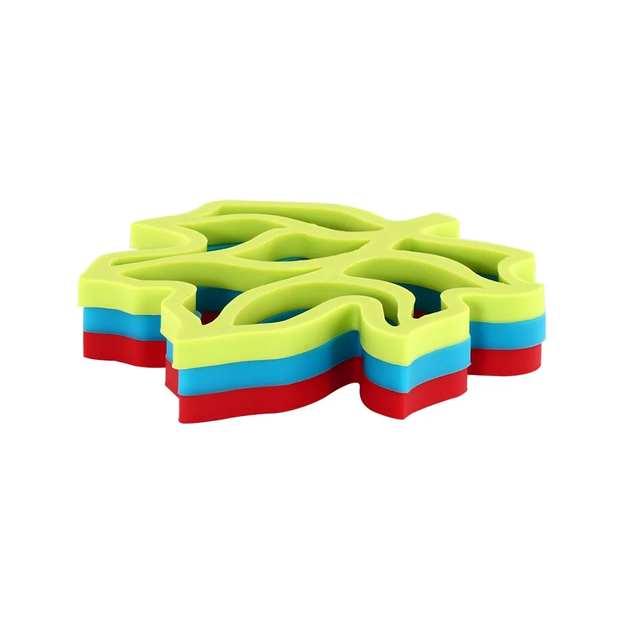 5 шт. красочные силиконовые обеденный стол подставки для столовых приборов Coaster