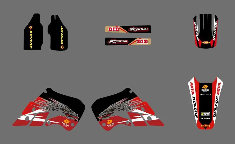 Наклейки наклейки графика и фоны для Honda CR125 1998 CR250 97 2009 CR 125 250|decal graphics|graphic backgroundshonda