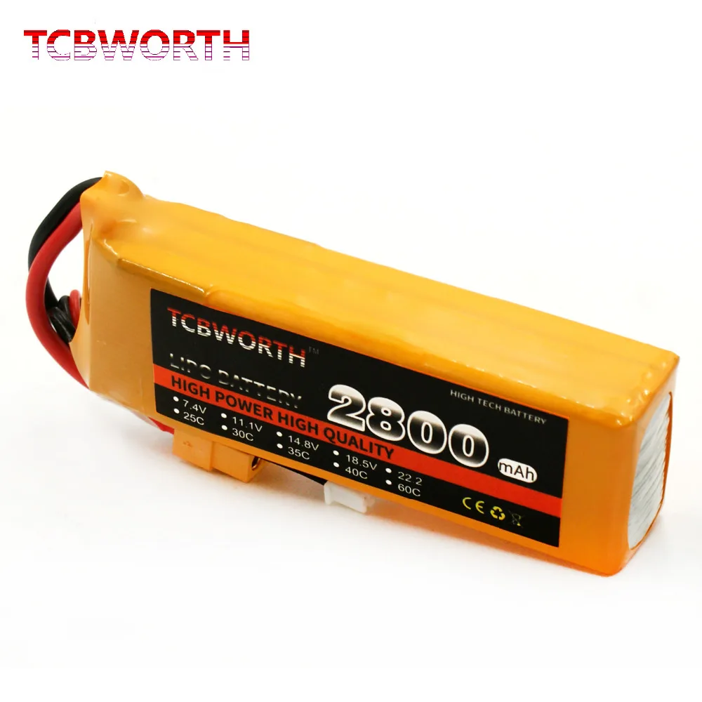 RC 3S LiPo Батарея 11 1 V 2800 мА/ч 60C для РУ самолет квадротор вертолётом и высокой