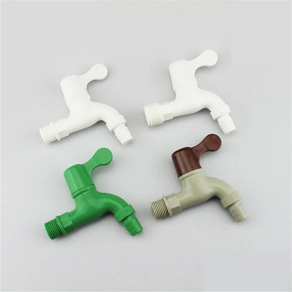 2 шт. Пластиковый садовый кран кухонный раковина выход пластиковая белая нить