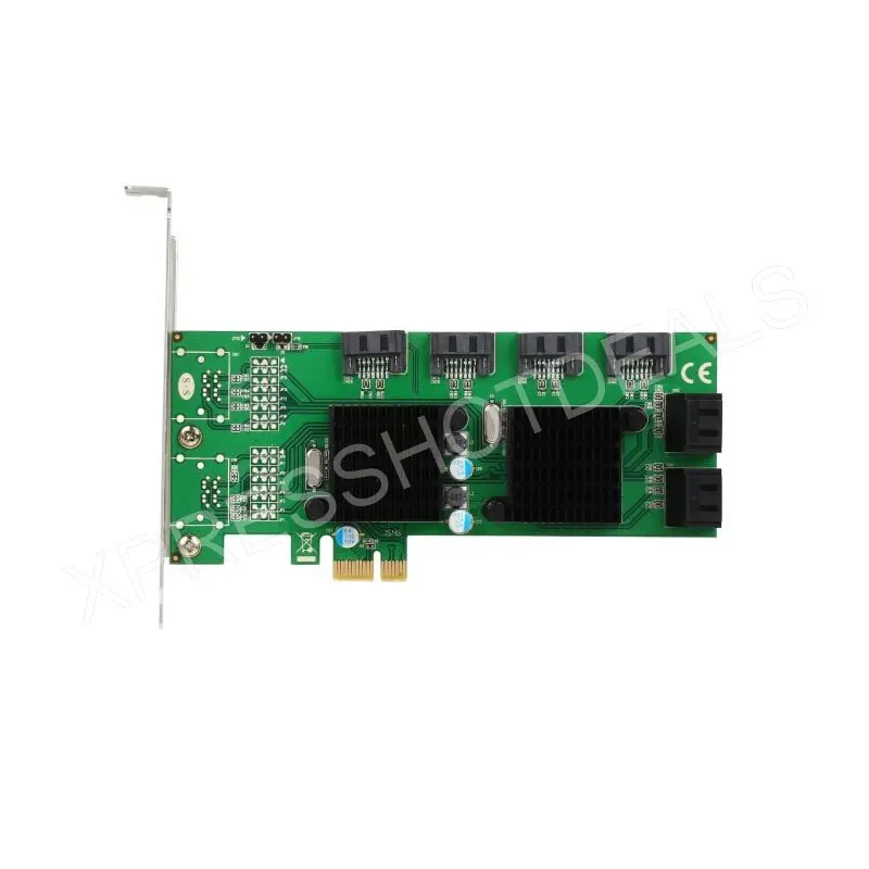 Плата расширения PCI E SATA3.0 8 портов SATA3 SATA III 6G Marvell двойной чип в оригинальной