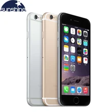 Разблокированный Apple iPhone 6 LTE 4G сотовые телефоны 1 ГБ Оперативная память 16 Гб/64/128 ГБ iOS 4,7 '8.0MP двухъядерный WI-FI gps мобильного телефона