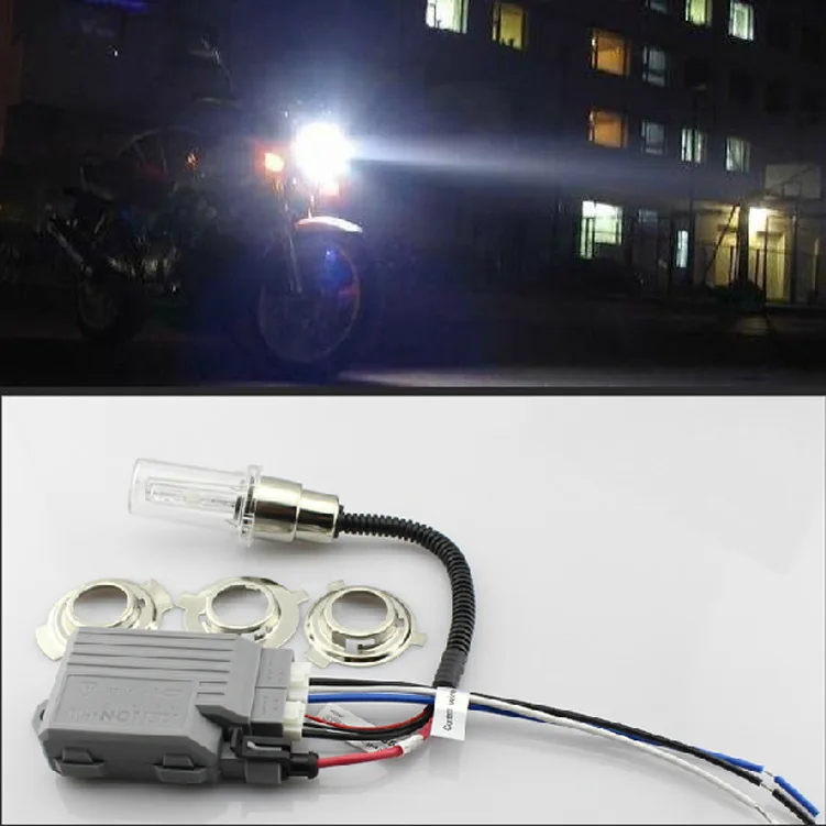 1 комплект 12V 35W DC спрятанный для двигателя H6M BA20D мотоцикла HID BI XENON светильник