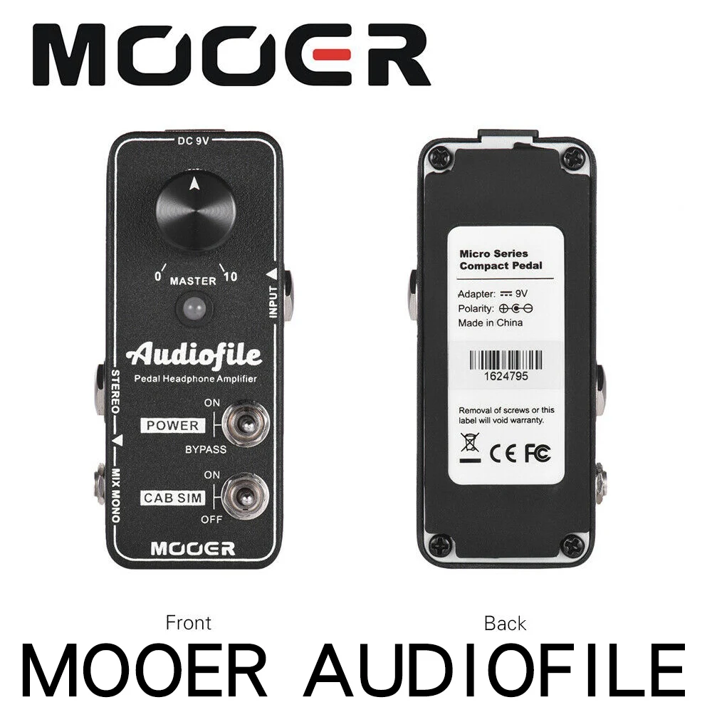MOOER Audiofile усилитель для наушников педаль эффектов Встроенный аналоговый динамик кабинет моделирование истинный обход полностью металлический корпус