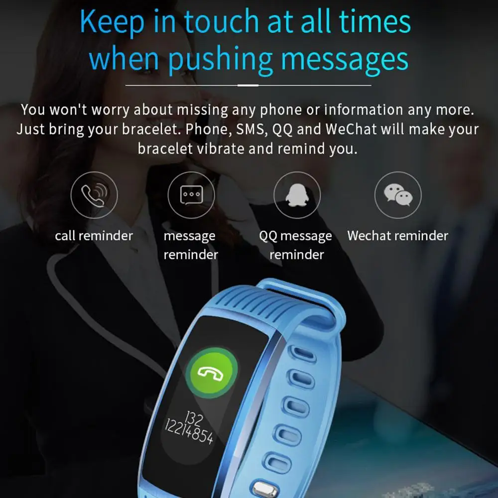 Для мужчин и женщин A18 цветной экран умный Браслет фитнес трекер IP67 водостойкий