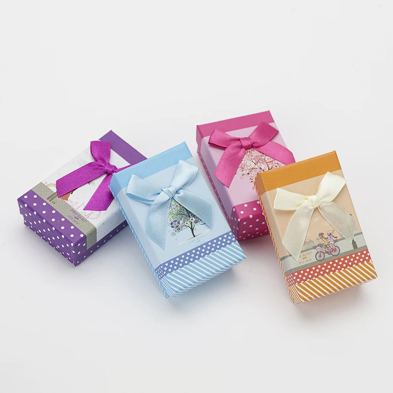 Многоцветная Подарочная коробка для ювелирных изделий 5*8 см набор дисплей 6 шт.