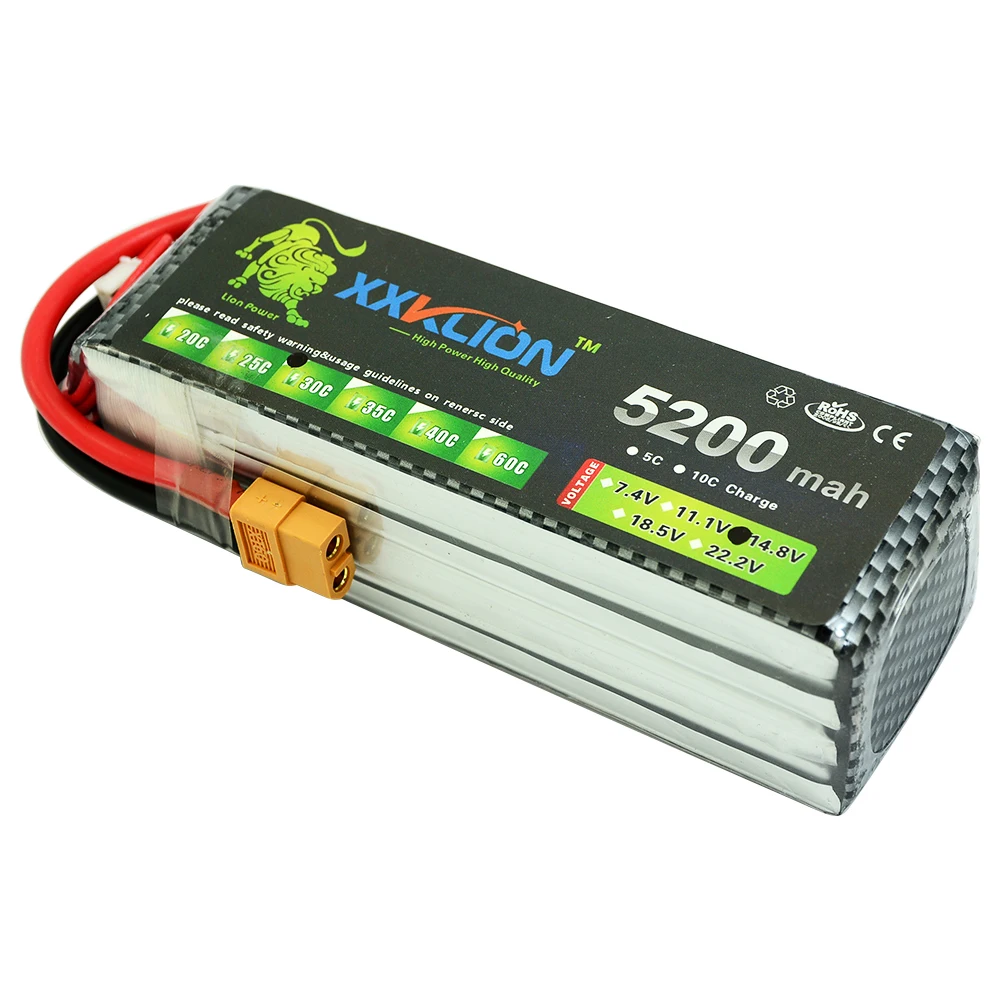 2 шт. Lipo Батарея 4S 14 8 v 5200 мАч 25c 30C 35C 40C T XT60 штекер RC вертолет автомобиль лодка пульт