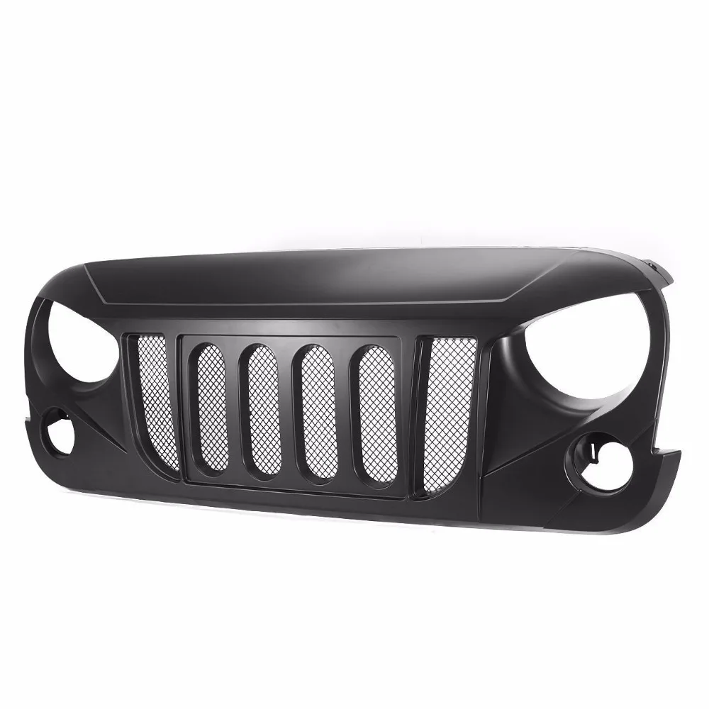 Partol Mesh Гриль вставить решетка сетки переднего бампера гриль ForJeep Wrangler JK 2DR/4DR 2007-2017