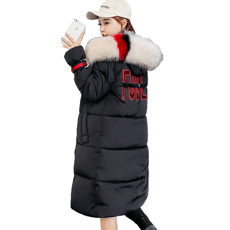 Женская куртка с толстым пальто новинка 2018 зимняя для студенток han edition длинная