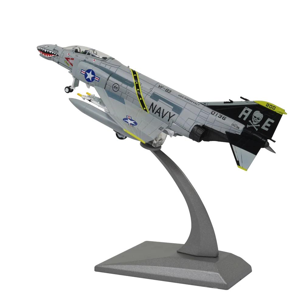 1/100 масштаб F-4C PhantomⅡ металлический боец Военная Модель литья под давлением