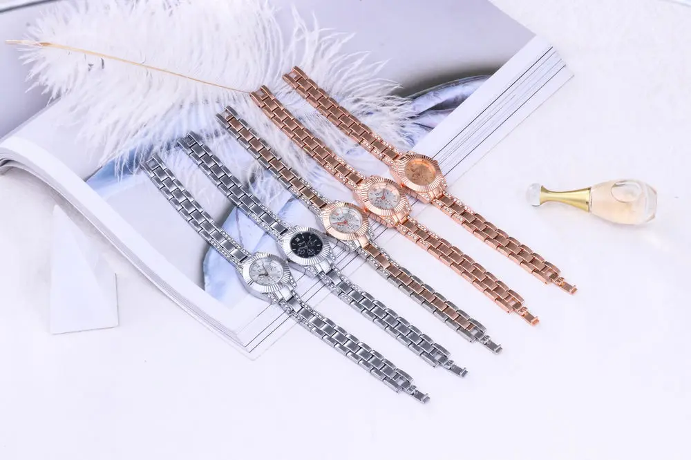 Reloj mujer, новинка, популярные модные часы для женщин, роскошный бренд, браслет из нержавеющей стали, часы для девушек, кварцевые часы