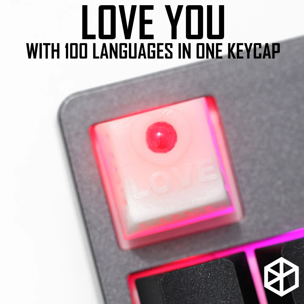 Новинка блестящие колпачки для ключей 3d печать принт pla 100 love custom Механическая